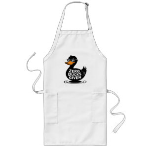 Zero Ducks Given - Funny Cool Duck Design Long Apron