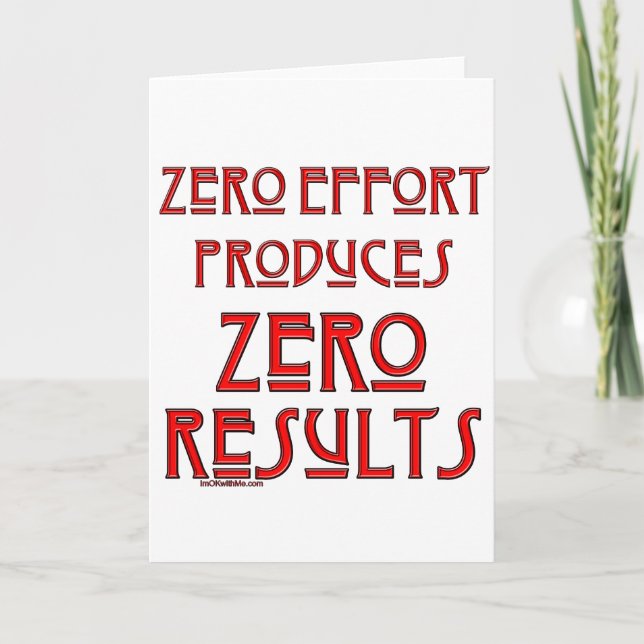 Zero Effort... Card (Front)