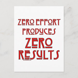 Zero Effort... Postcard