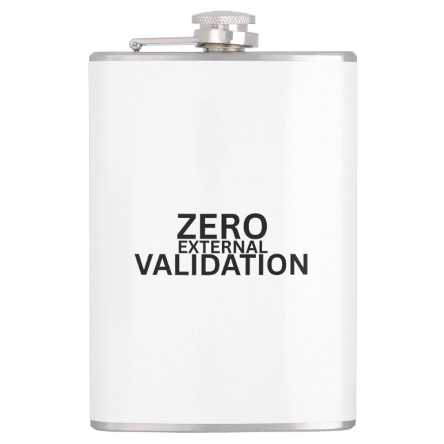 Zero External Validation Modern Hip Flask (Front)