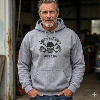 Zero F*cks Given Since 1776 Patriotic Skull Hoodie