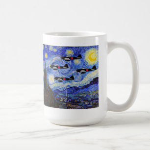 Zero Fighters + Starry Night Coffee Mug