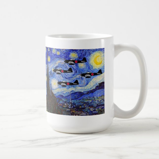 Zero Fighters + Starry Night Coffee Mug (Right)