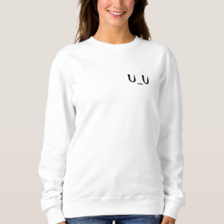 zero filter 100% real in white  sweatshirt