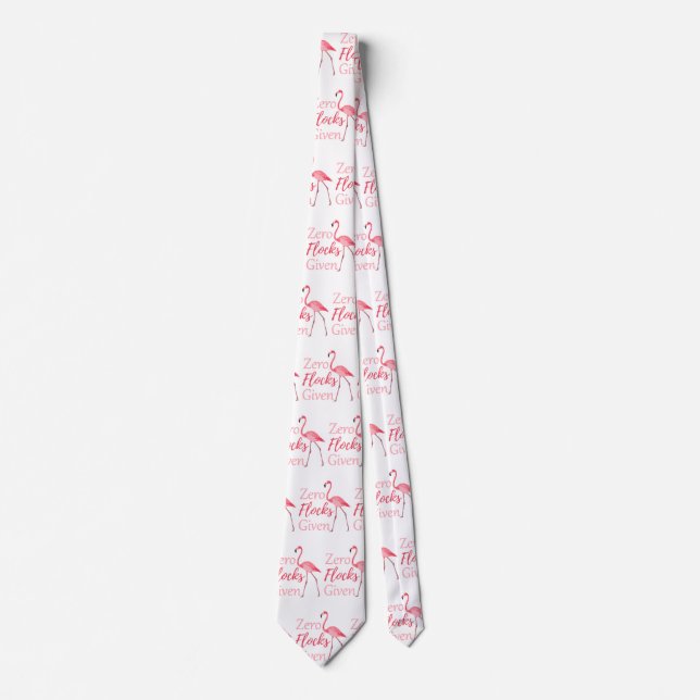 Zero Flocks Given Funny Flamingo Tie (Front)