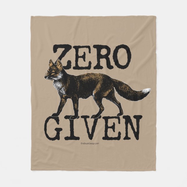 Zero (Fox) Given Fleece Blanket (Front)