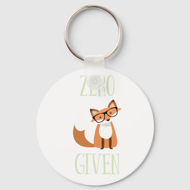 Zero Fox Given Funny Animal Fox Key Ring (Front)