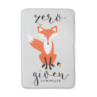 Zero Fox Given Funny Pun Personalised Bath Mat