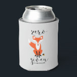 Zero Fox Given Funny Pun Personalised Can Cooler<br><div class="desc">Modern and unique can cooler featuring modern calligraphy and fox illustration. This design is available in variety of products.</div>