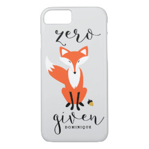 Zero Fox Given Funny Pun Personalised iPhone 8/7 Case