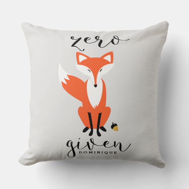 Zero Fox Given Funny Pun Personalised Pillow (Front)