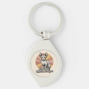 Zero Hair Maximum Love Sphynx Retro Key Ring
