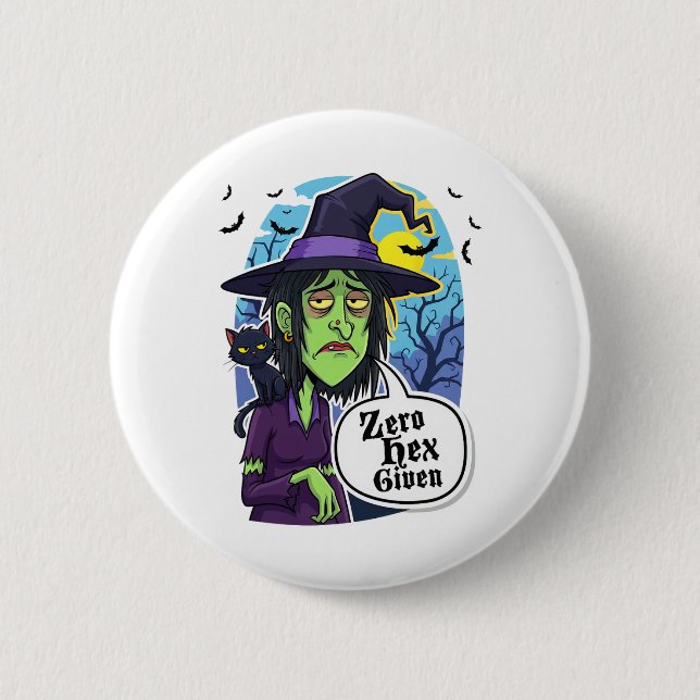 Zero Hex Given Funny Witch Halloween Costume Tee  6 Cm Round Badge (Front)