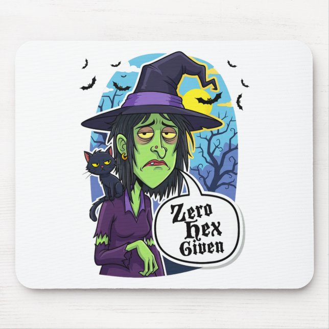 Zero Hex Given Funny Witch Halloween Costume Tee  Mouse Pad (Front)