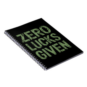 Zero Lucks Given St Paddy's Day Hilarious Patricks Notebook