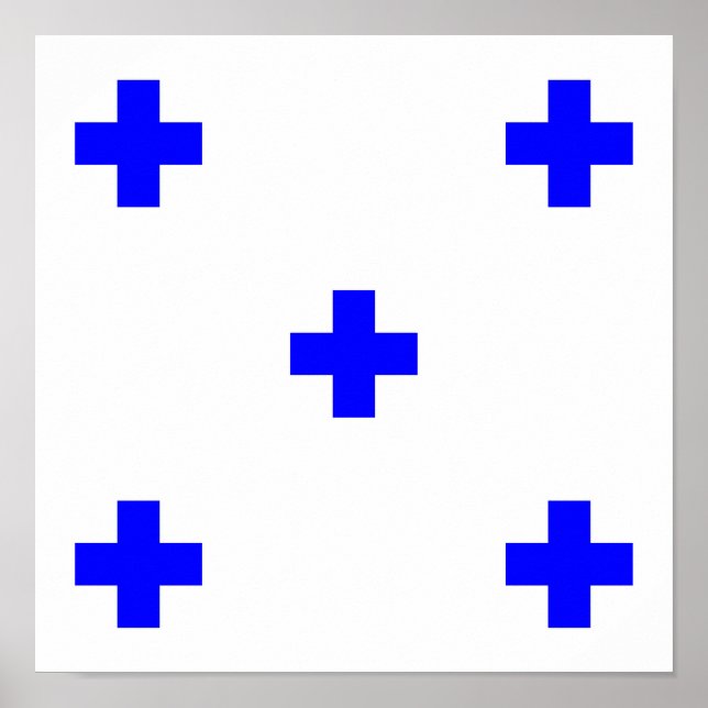 zero maritime nautical alphabet number symbol flag poster (Front)