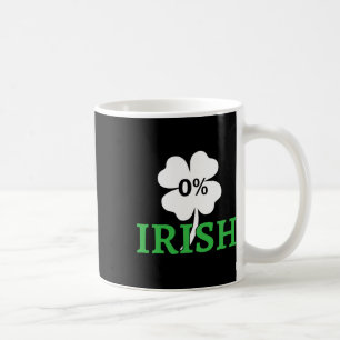 Zero Percent Irish Lucky Shamrock 0% Irish St Patr Coffee Mug