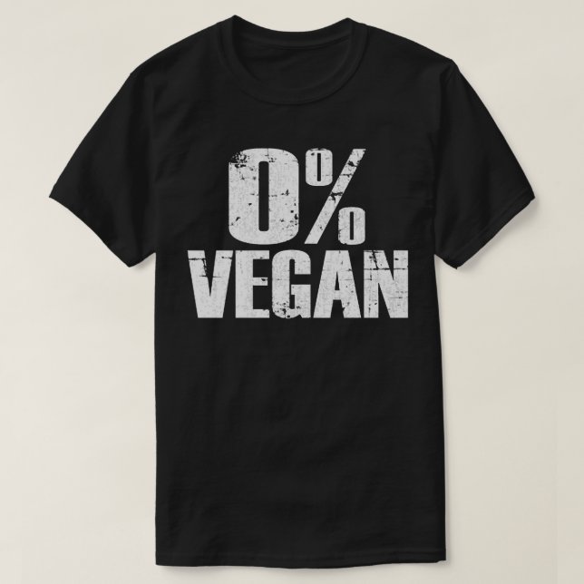 Zero Percent Vegan BBQ Barbeque Grilling for Men W T-Shirt (Design Front)