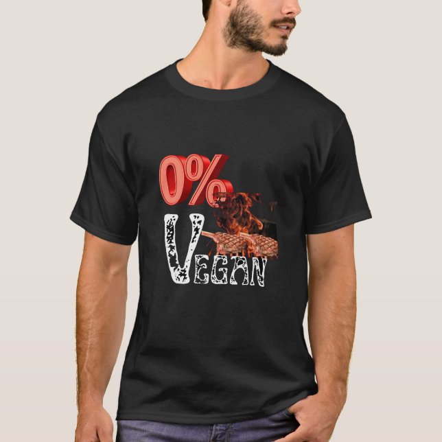 Zero Percent Vegan Grill T-Shirt (Front)