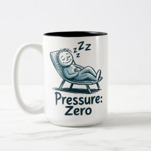 Zero Pressure Day Two-Tone Coffee Mug