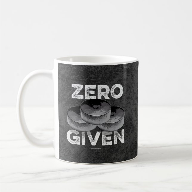 Zero Pucks Given (Hockey) Coffee Mug (Left)