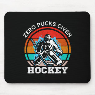 Zero Pucks Given Retro Vintage Ice Hockey Gifts Fo Mouse Pad