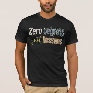 "Zero Regrets, Just Lessons" Marble, Shattered Gla T-Shirt