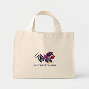 Zero Thoughts Full Chaos Abstract Glasses Funny To Mini Tote Bag