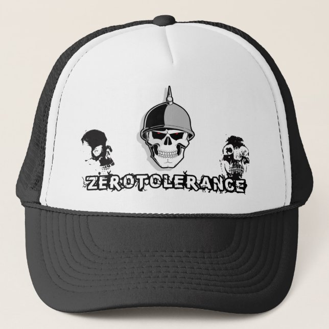 Zero Tolerance Skull Soldier Trucker Hat (Front)