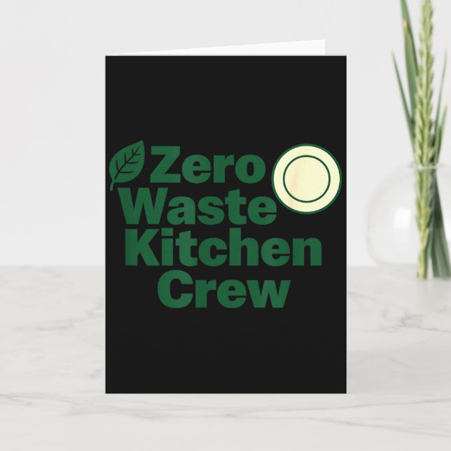 Zero Waste Kitchen Crew Sustainability Design  Card (Front)