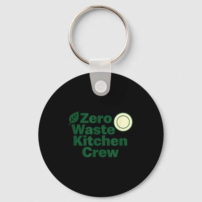 Zero Waste Kitchen Crew Sustainability Design  Key Ring (Front)