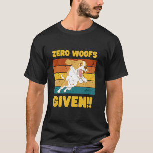 Zero Woofs Given Graphic Tee - Funny Dog Lover men