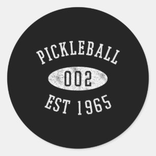 Zero Zero Two Funny Pickleball Classic Round Sticker