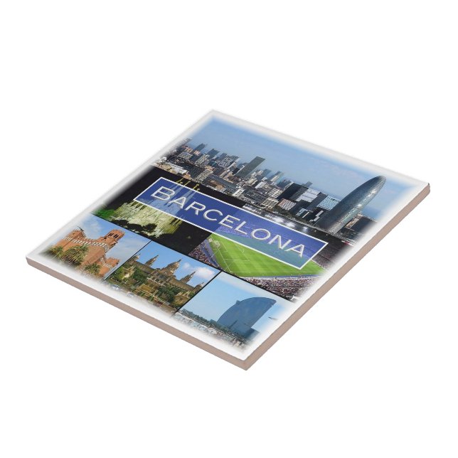 zES003 BARCELONA  Spain, Ceramic Tile (Side)