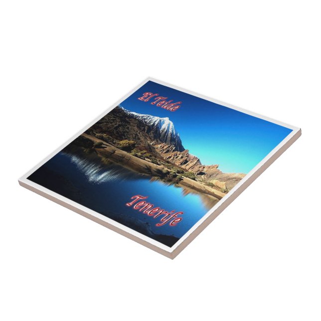 zES006 EL TEIDE Tenerife Spain, Ceramic Tile (Side)