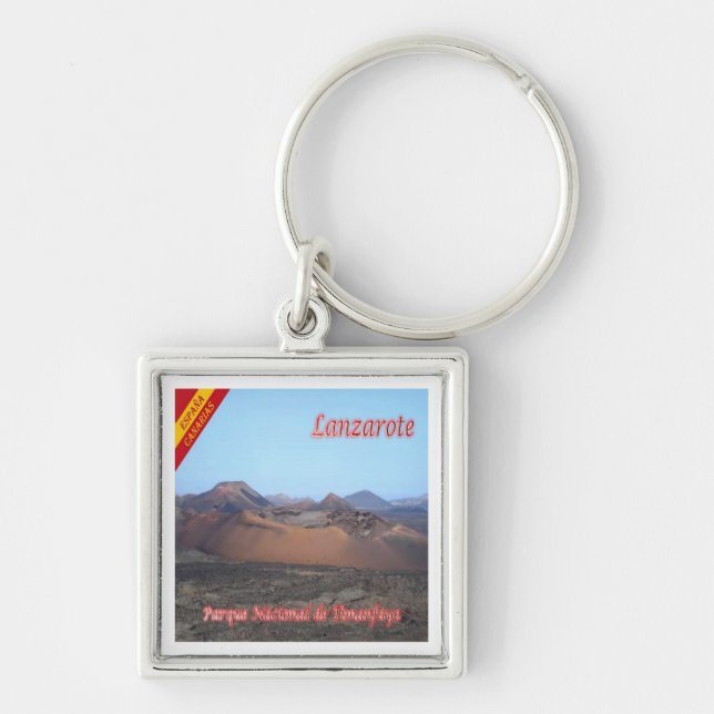 zES011 TIMANFAYA NATIONAL PARK Lanzarote, Key Ring (Front)