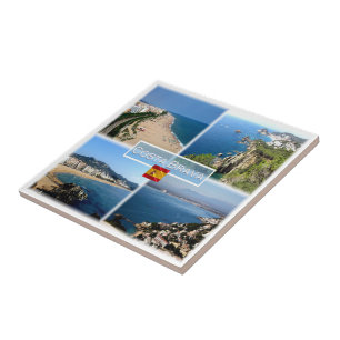 zES016 COSTA BRAVA, Calella Beach, Tossa de Mar - Ceramic Tile