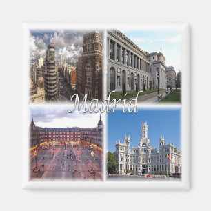 zES021 MADRID Spain, Fridge Magnet