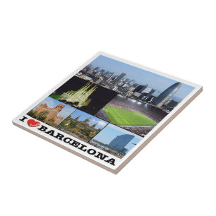 zES022 i love BARCELONA, Spain, Europe, Ceramic Tile