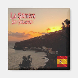zES029 LA GOMERA Sunset Spain, Fridge Magnet