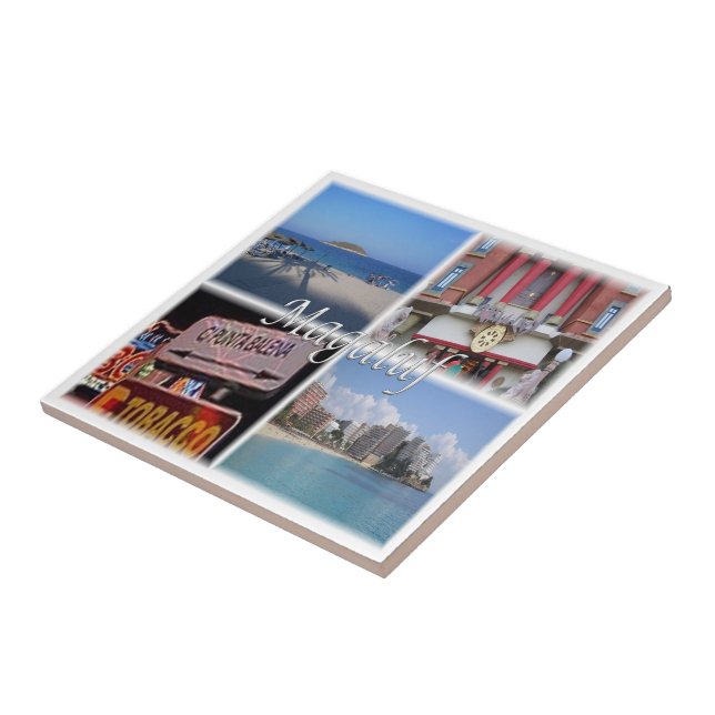 zES034 MAGALUF Mallorca Spain, Ceramic Tile (Side)