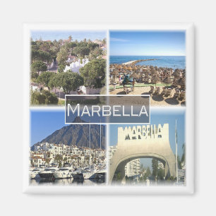zES035 MARBELLA Spain, Fridge Magnet