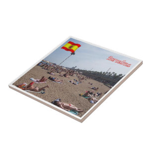 zES040 BARCELONA, The Beach, Spain, Ceramic Tile