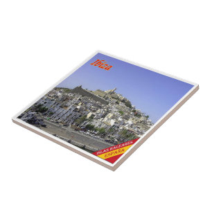 zES058 EIVISSA Town, Spain, Ceramic Tile