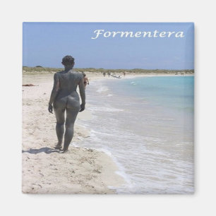 zES066 FORMENTERA BEACH Balearic Spain, Fridge Magnet