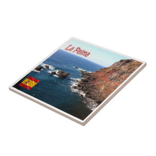 zES075 LA PALMA panorama, Spain, Ceramic Tile