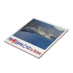 zES079 LA PALMA, SANTA CRUZ, I LOVE,  Ceramic Tile