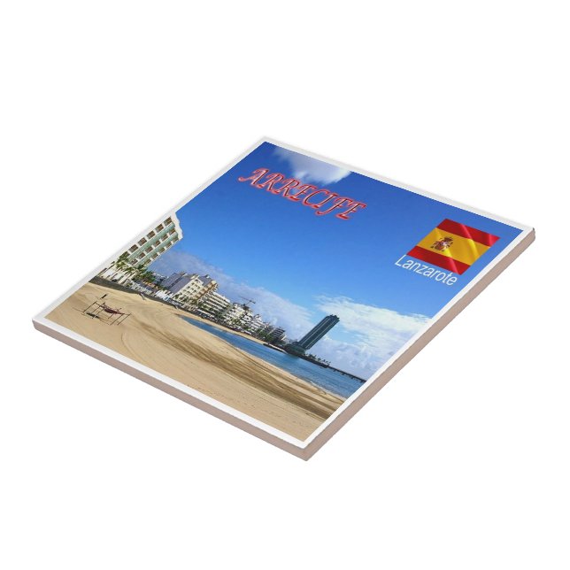 zES086 LANZAROTE, ARRECIFE, Spain, Ceramic Tile (Side)