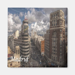 zES091 MADRID City, Spain, Fridge Magnet