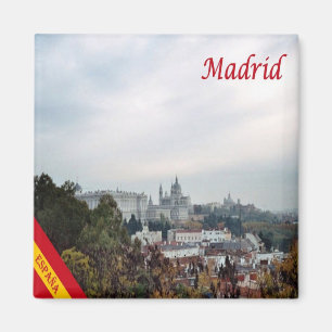 zES095 MADRID, panorama, Spain, Fridge Magnet